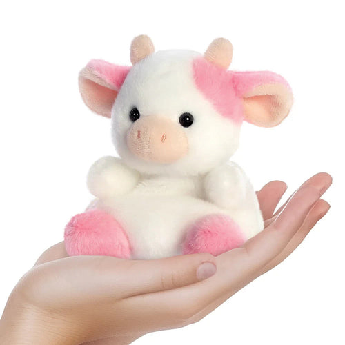 Aurora Palm Pals Belle Strawberry Cow Plush - 5 Inch - product image