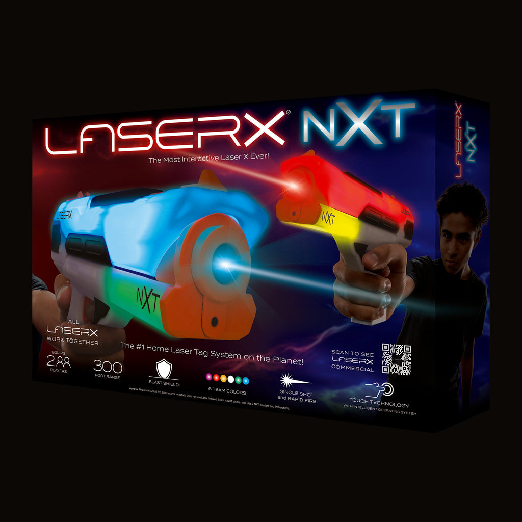 Laser X NXT Double infrared toy blasters viewed from another angle