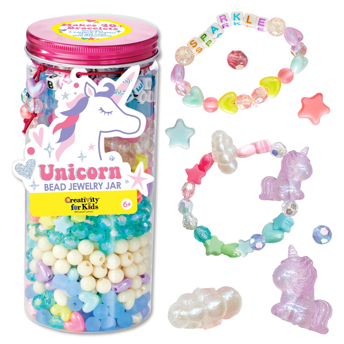 Creativity for Kids Unicorn Bead Jewelry Jar - Bracelet Making Kit