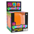 Schylling NeeDoh Gumdrop orange textured fidget toy in retail packaging