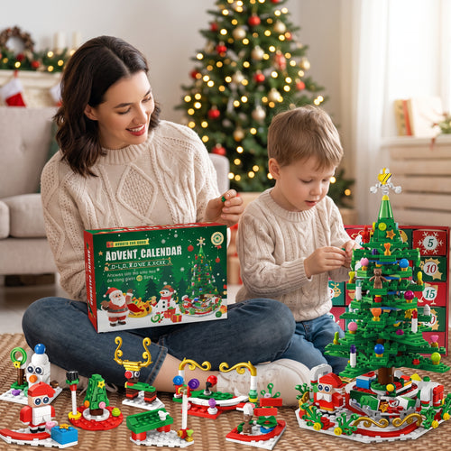 Christmas Tree Advent Calendar – 24-Day Building Blocks Set