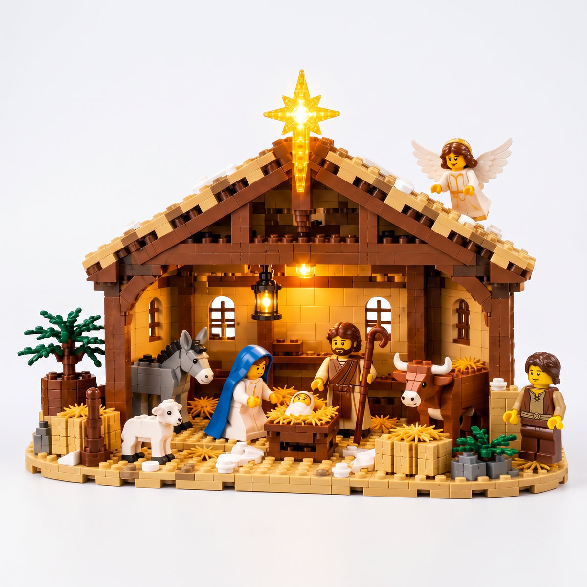 Nativity Scene Building Blocks Set – Starry Night Stable