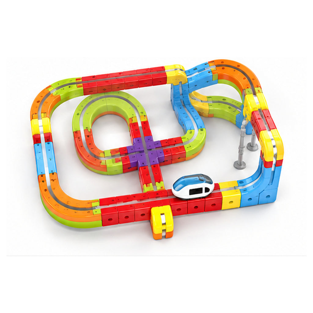 Magnetic Train Track Building Set - DIY Train & Tracks