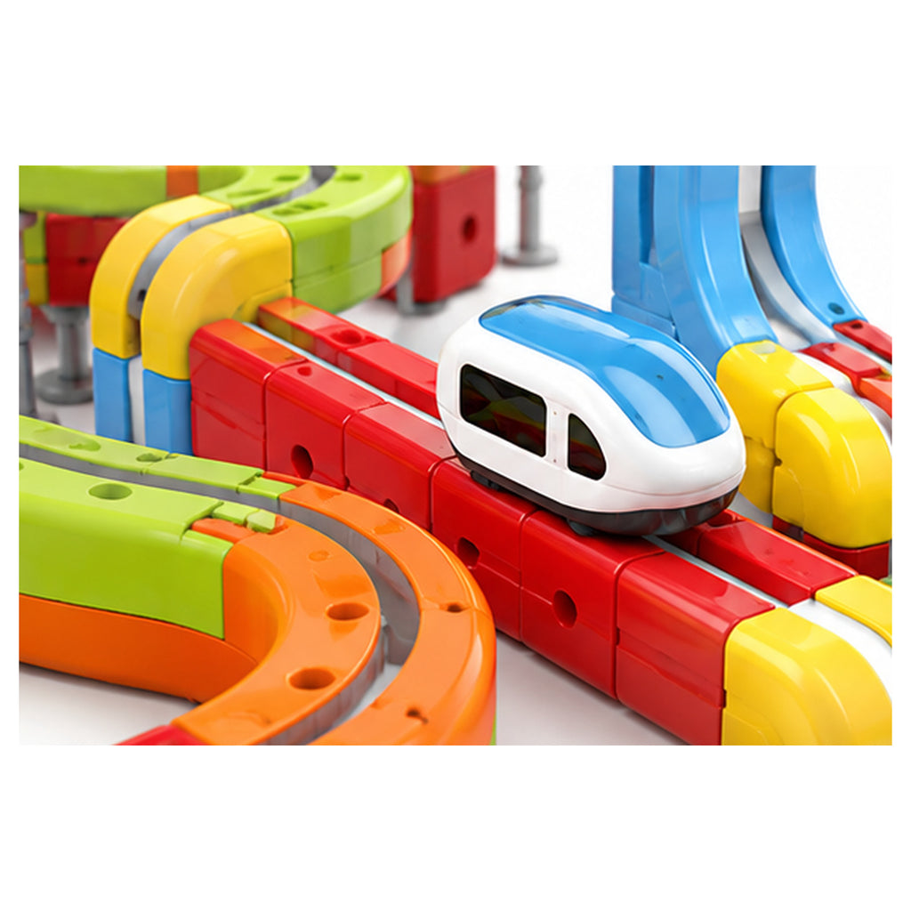 Magnetic Train Track Building Set - DIY Train & Tracks