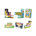 PicassoTiles Magnetic Story Puzzle Cubes - 6 Pieces