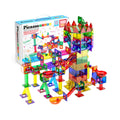 PicassoTiles PTG100 100-piece colorful magnetic marble run track with packaging