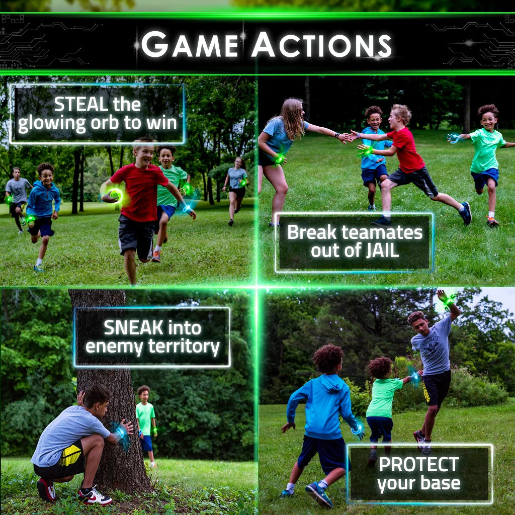 Capture the Flag REDUX glowing game lights and equipment